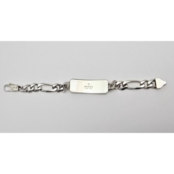 Gucci Sterling Silver 925 Signature Bee Motif and GG Link ID Bracelet Size 6.75" - Picture 11 of 16